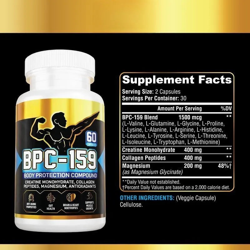 Single bottle of body energy supplement capsules for general wellness support
