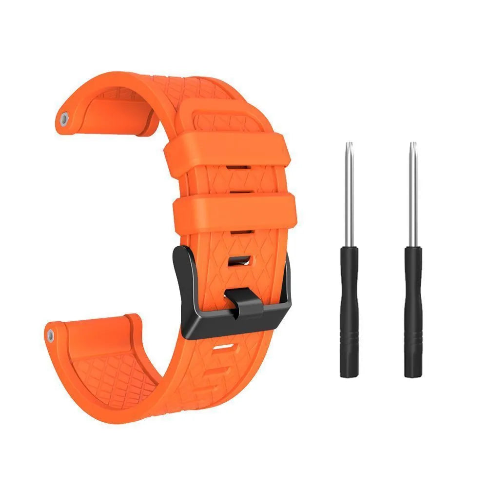 26mm silicone watch strap for Jiaming watches in multiple colour options showing sport style