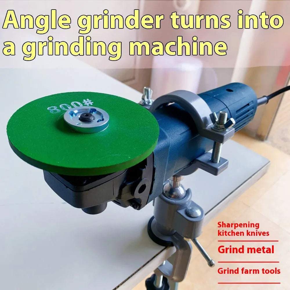 360 rotating clamp-on bench vise with tungsten steel construction mounted on workbench edge