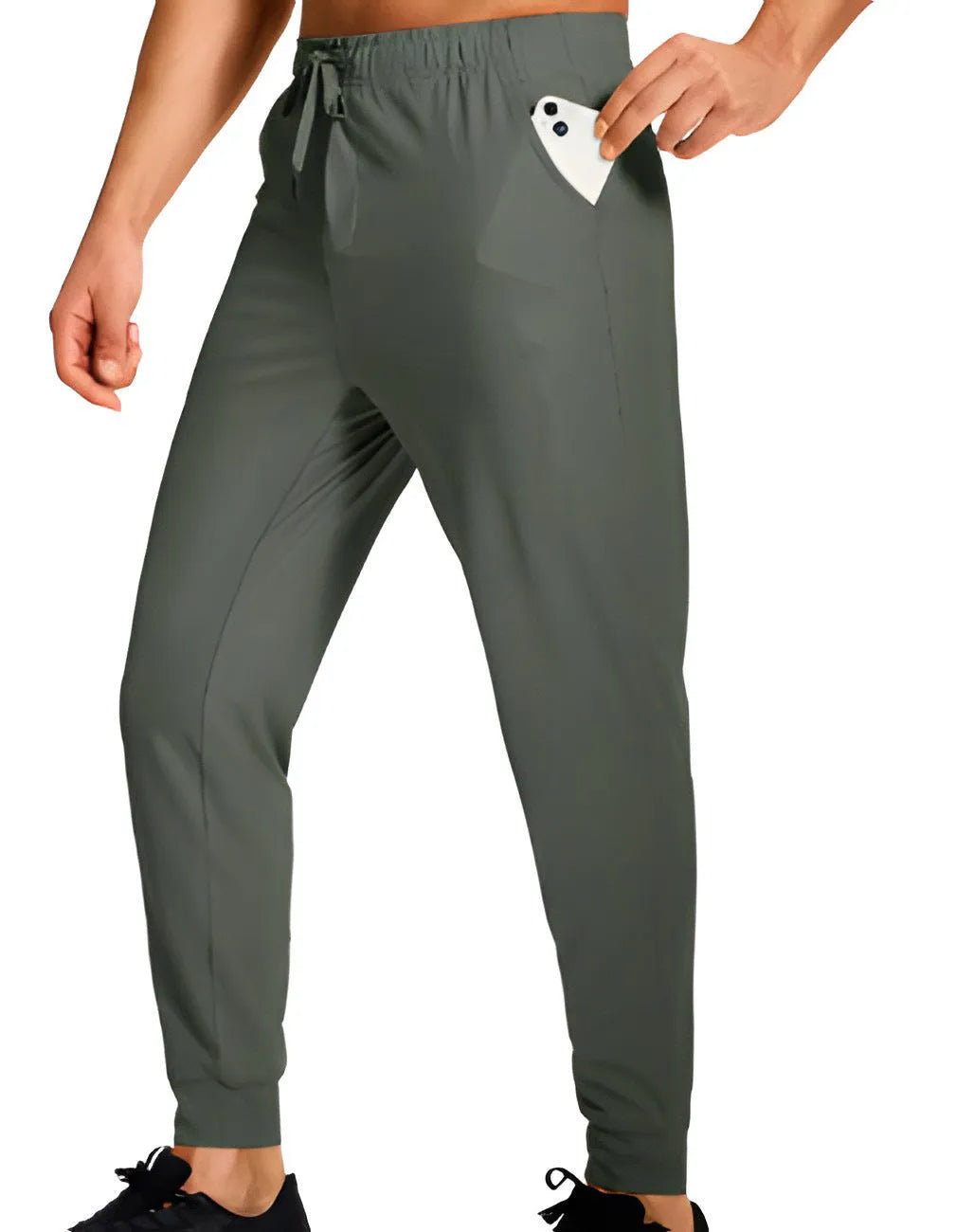 Men's loose casual trousers in solid colour available in multiple sizes