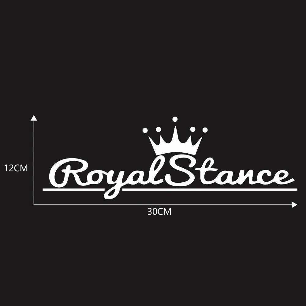Reflective crown design car sticker on vehicle window in three colour options