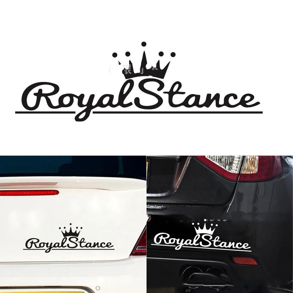 Reflective crown design car sticker on vehicle window in three colour options