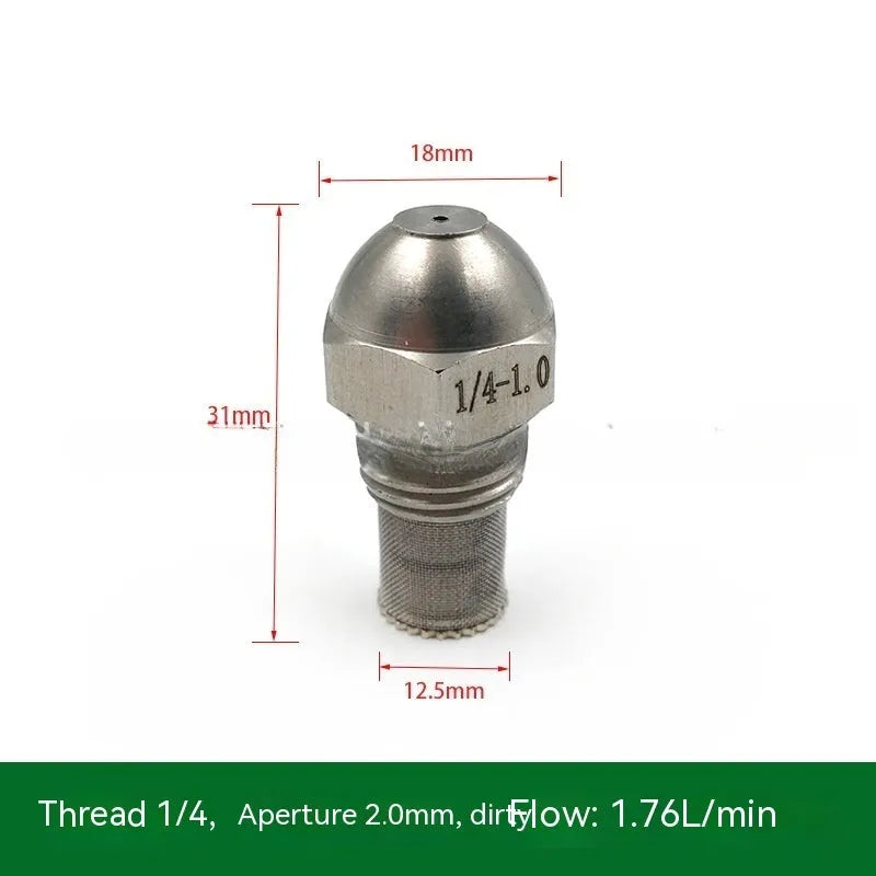 304 stainless steel fine atomization spray nozzle with external thread and filter screen