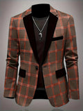 Slim fit light business suit jacket for men in blue, brown, and black, polyester viscose blend, straight version