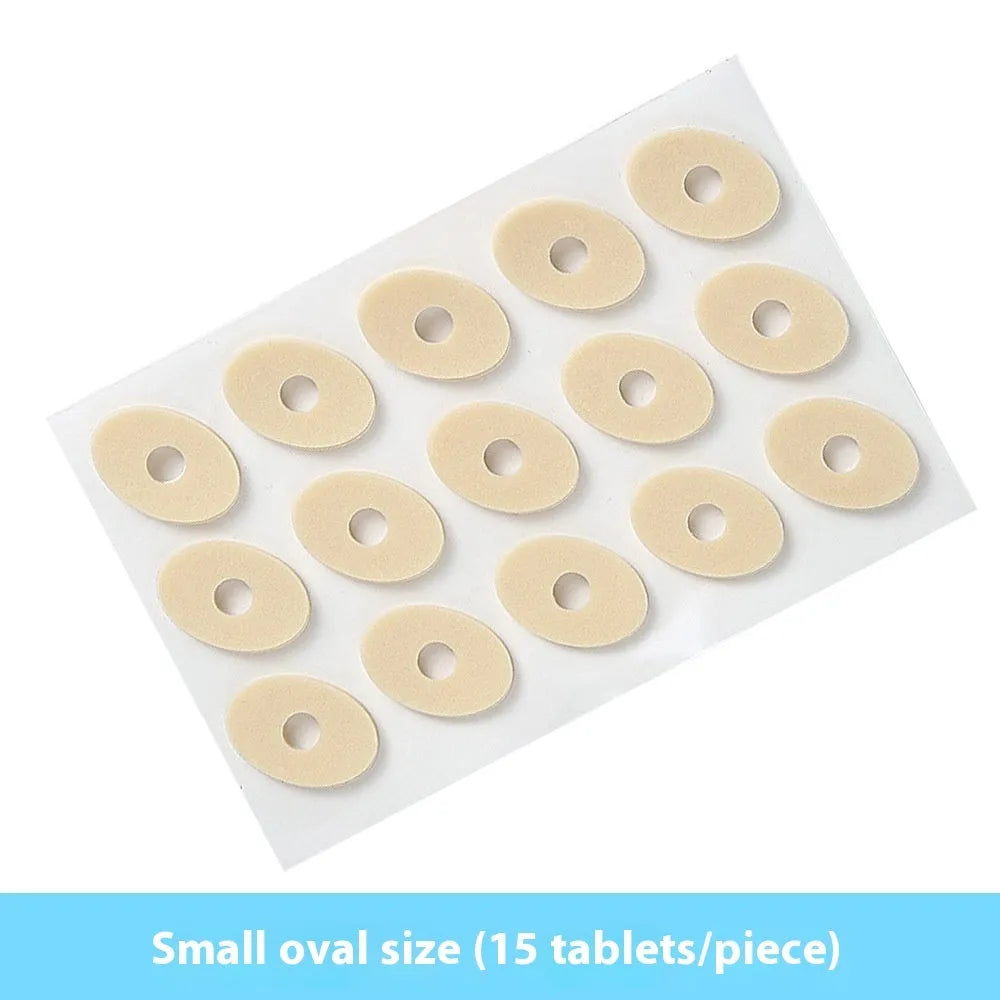 Pack of women's heel and toe protector pads in four different shapes on a white background.