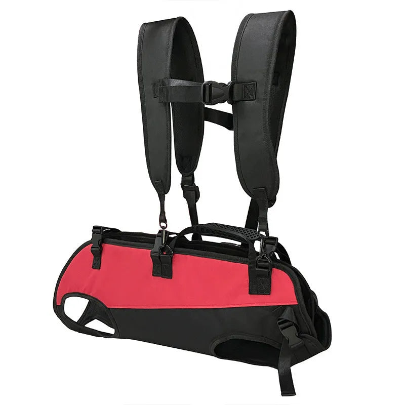 Multifunctional airborne outdoor walking stretcher pet backpack in Oxford cloth with 50L capacity