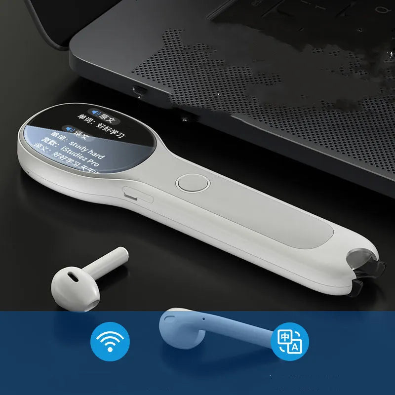 White universal reading pen with translation functions for bilingual book scanning