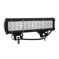 Black aluminium alloy double-row LED roof light bar for off-road vehicles.