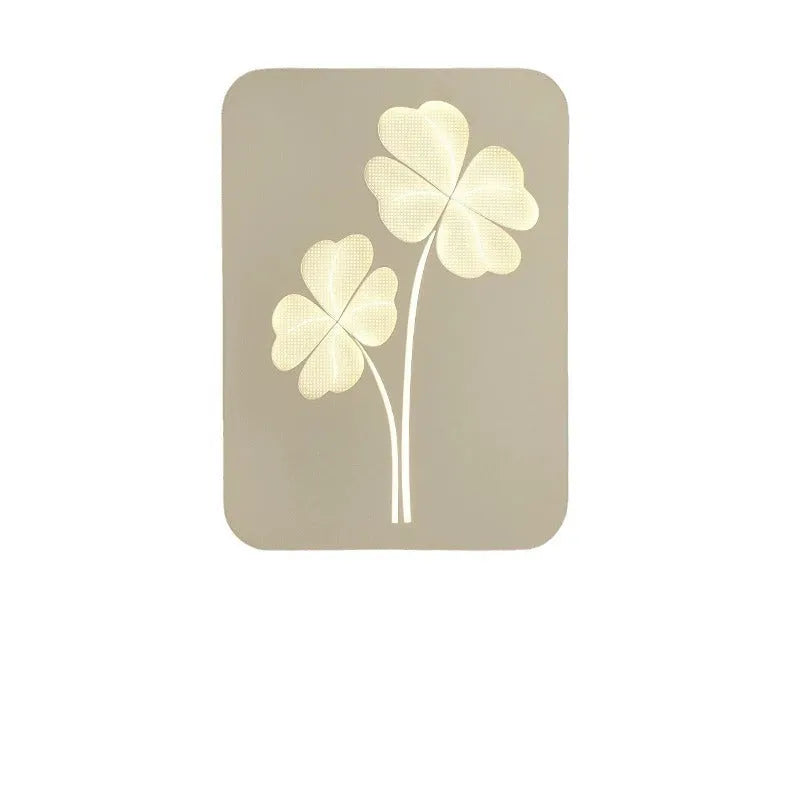 Modern cream style LED wall lamp with acrylic shade in tricolour lighting options
