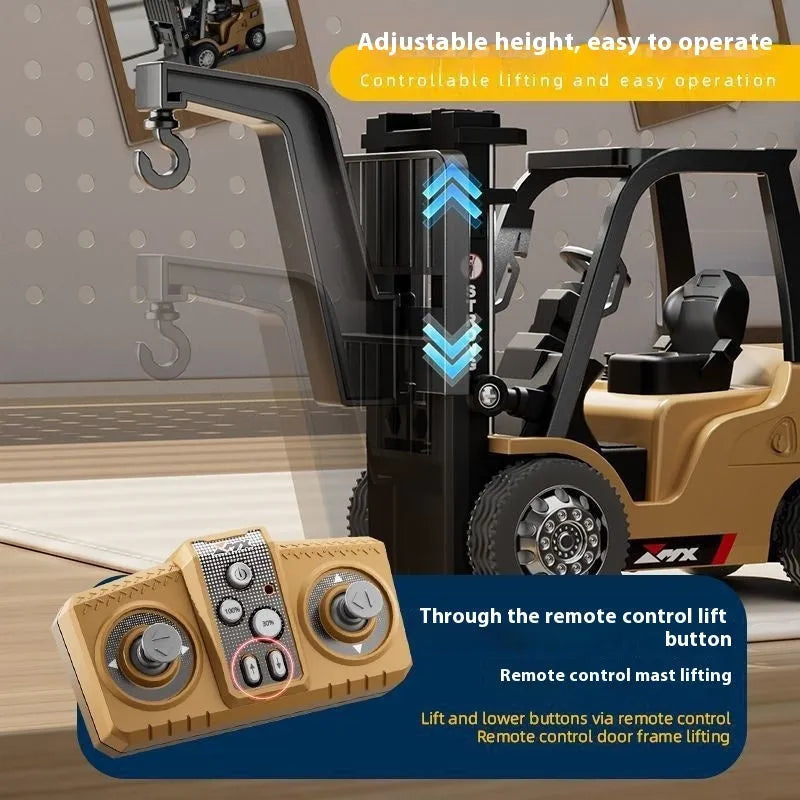 1:64 scale alloy remote control forklift with Bluetooth and dual-mode control