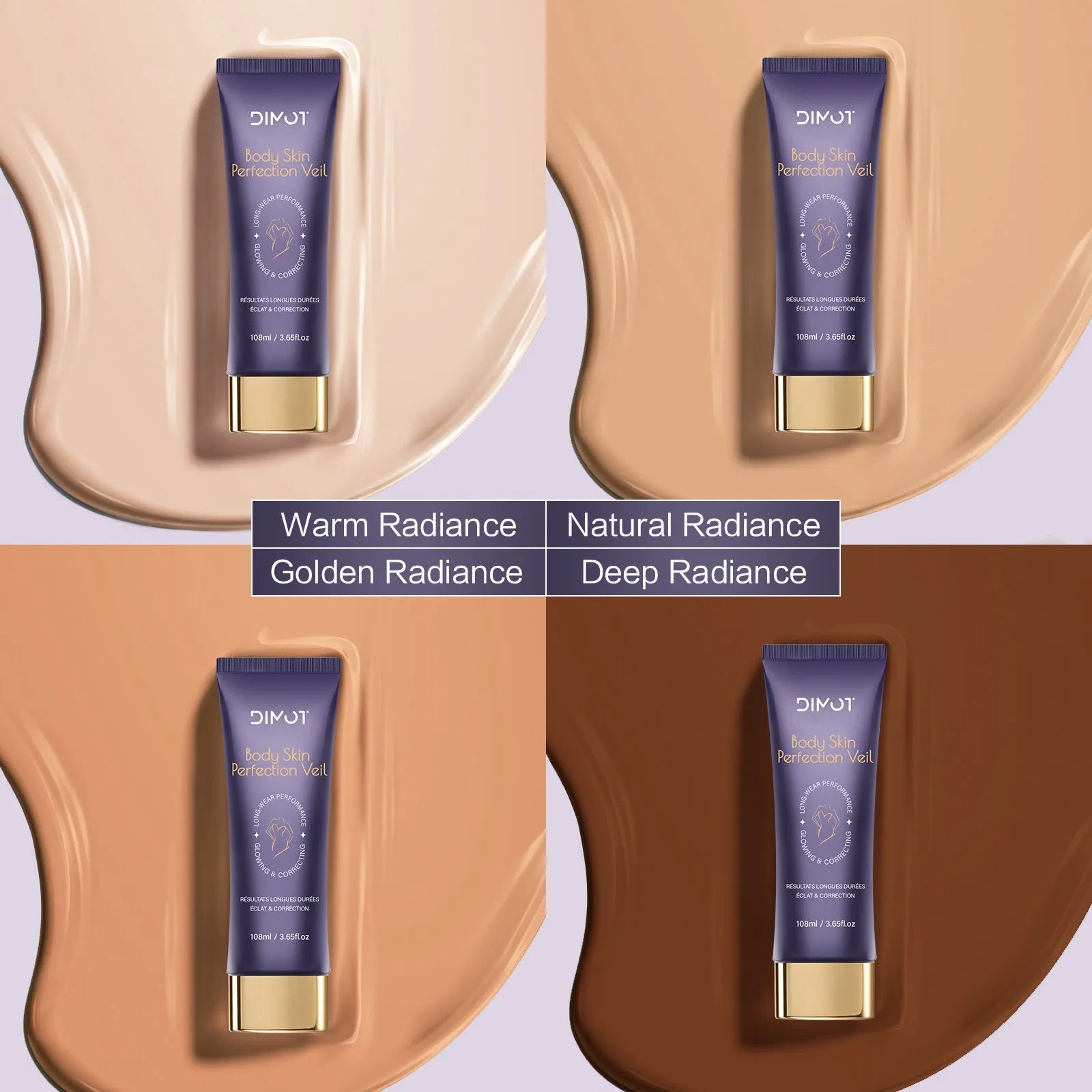 Waterproof body concealer cream in 108ml container with brush applicator for tattoo and birthmark coverage