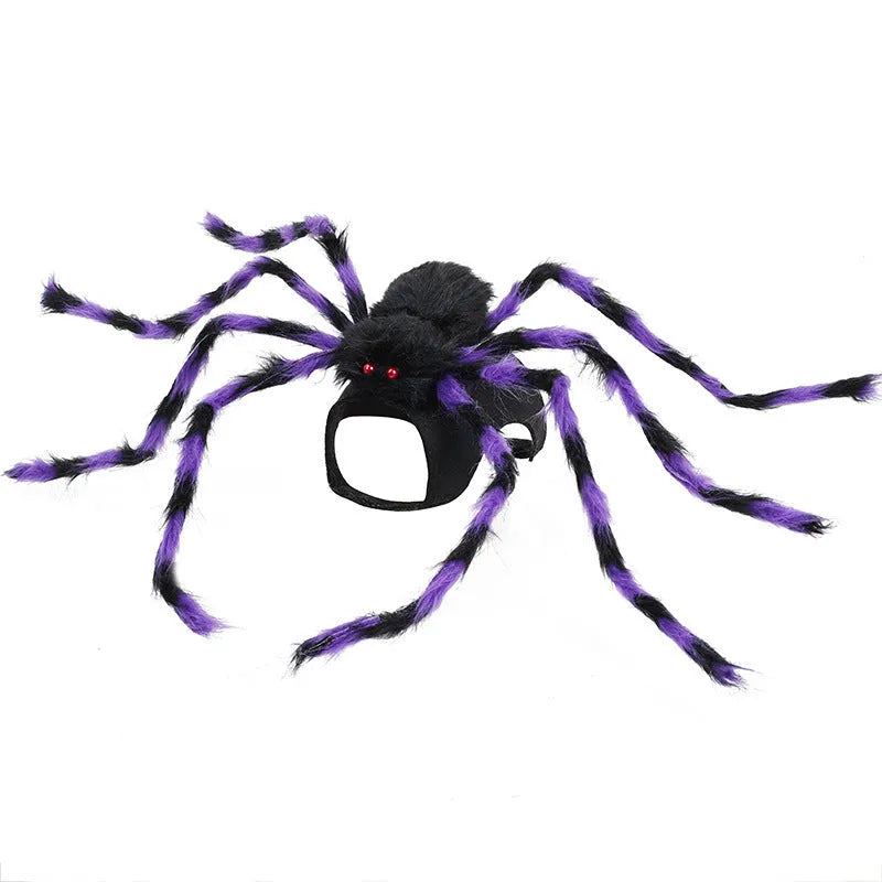 Halloween spider costume for dog or cat with eight legs and full body coverage
