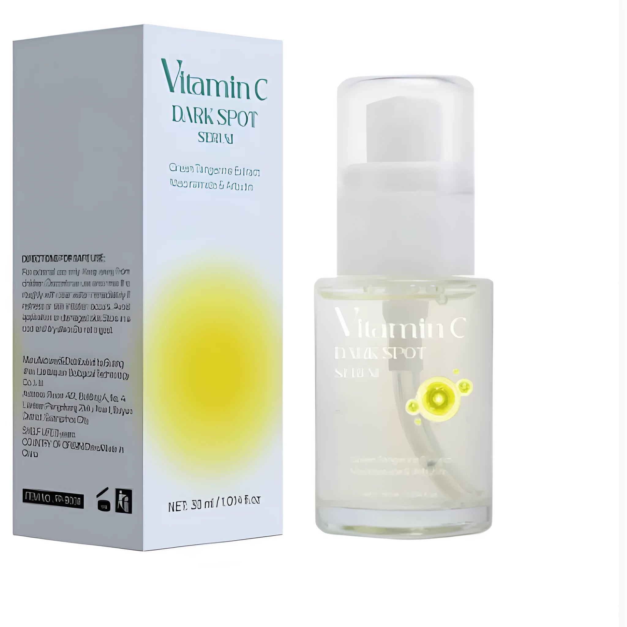 30ml bottle of vitamin C facial serum for spot removal treatment