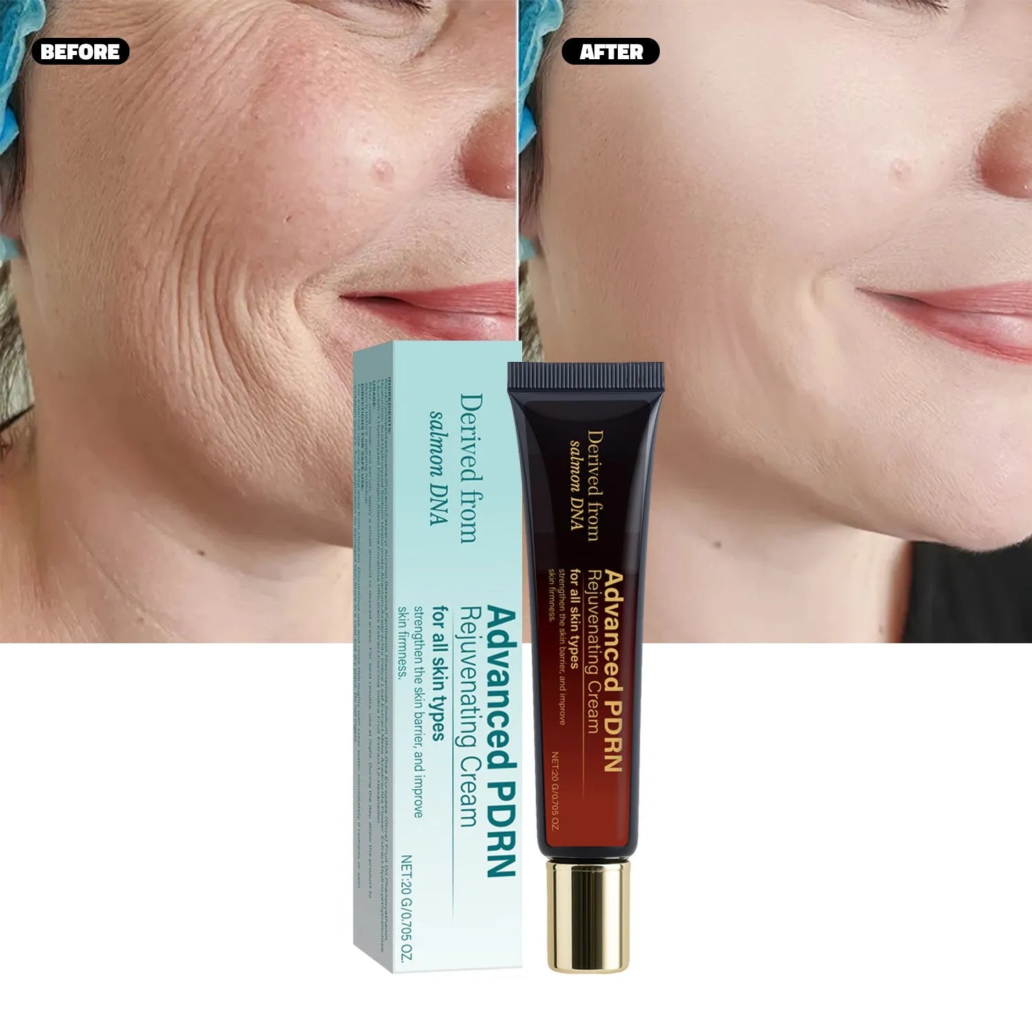 20ml skin-activating cream tube with hydrating, firming, and wrinkle care properties