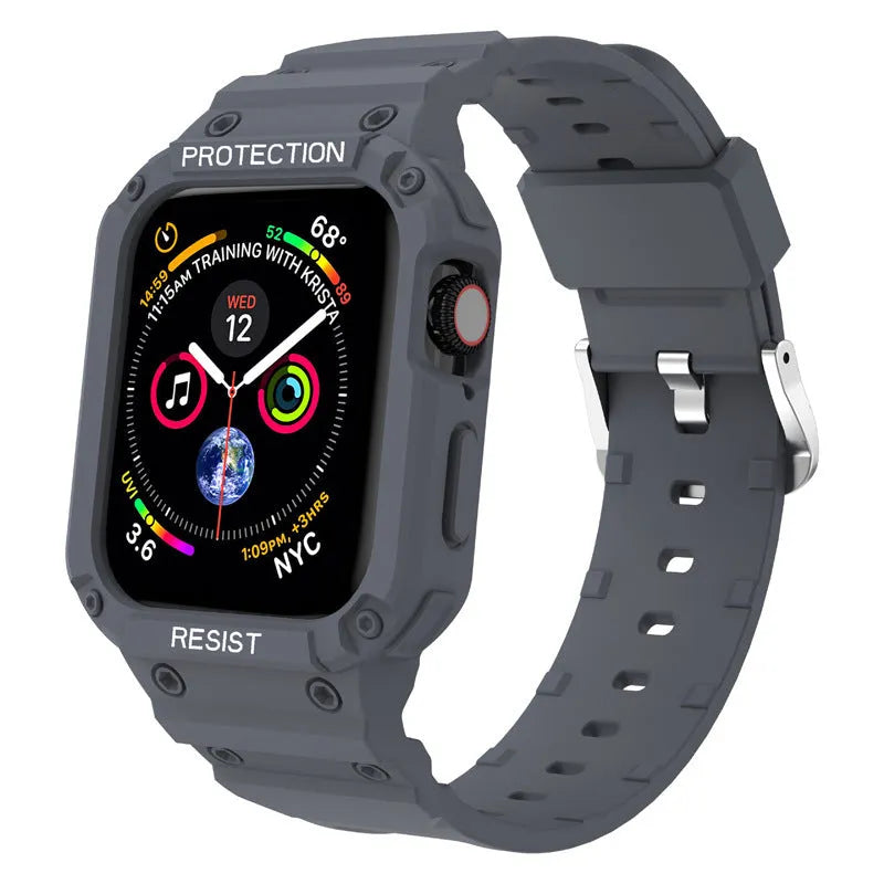 Soft TPU sports replacement strap for Apple Watch Series 8 in multiple colour options