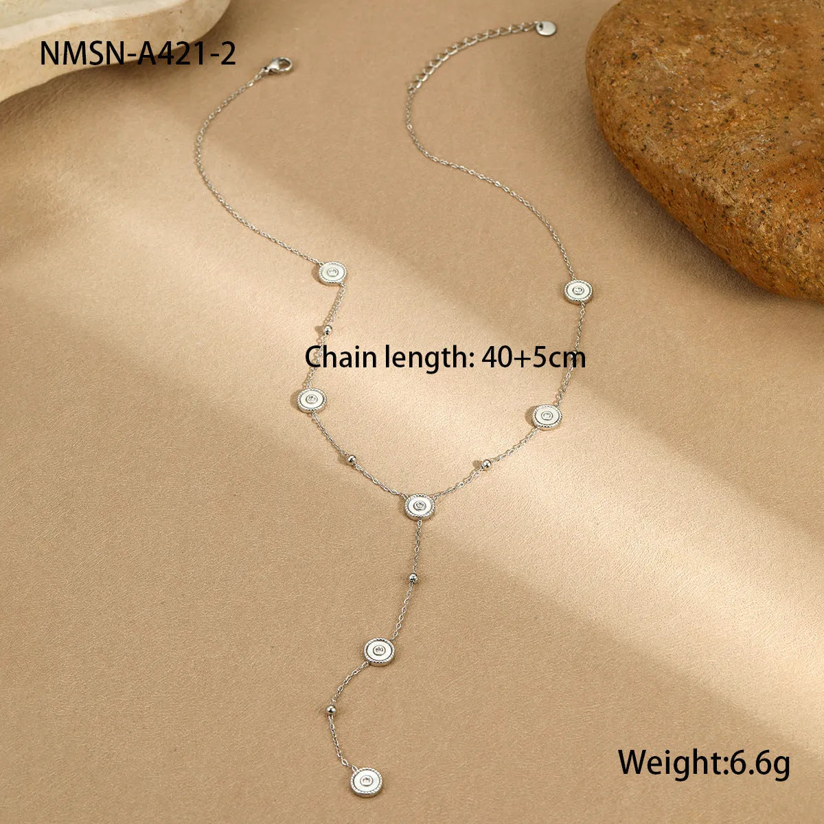 Gold-plated fritillary geometric bracelet and necklace set for women