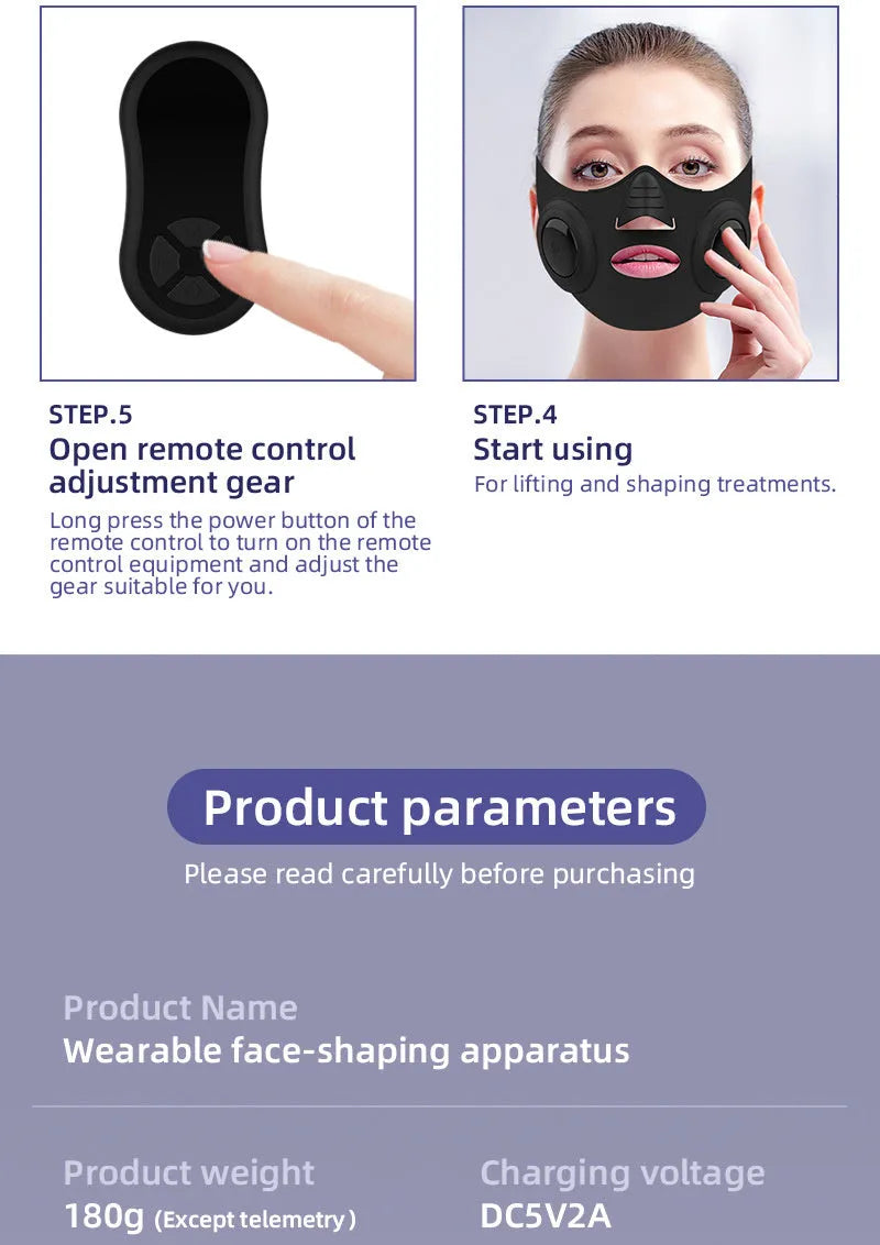 Black photon rejuvenation face mask beauty device with USB connection