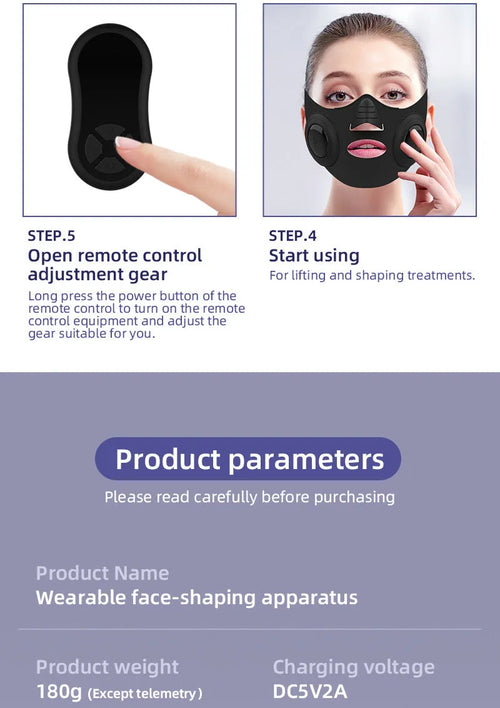 Black photon rejuvenation face mask beauty device with USB connection