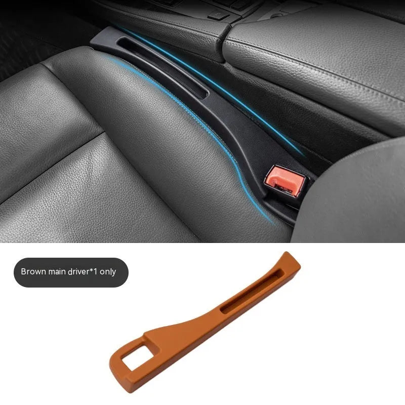 Black plastic car seat gap storage organiser pocket with handle