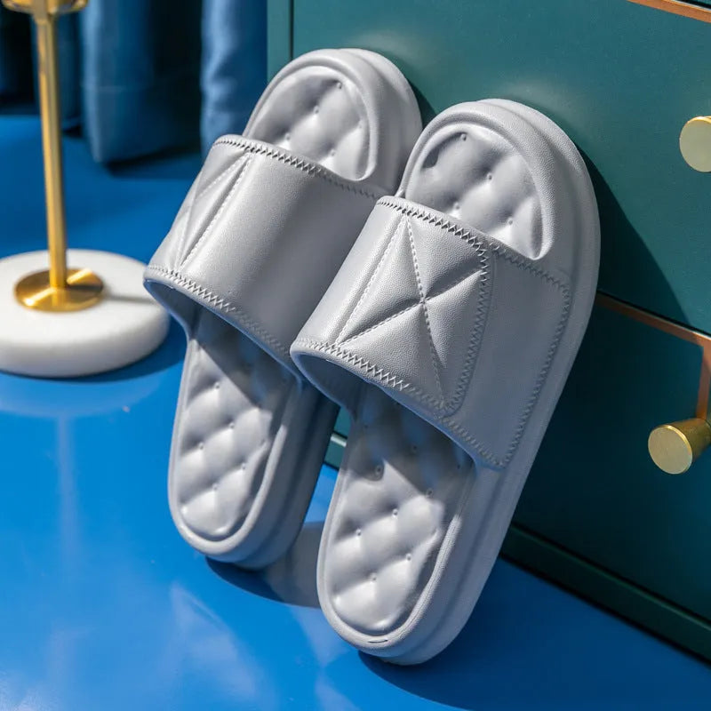 EVA bathroom slippers with thick non-slip soles in five colour options