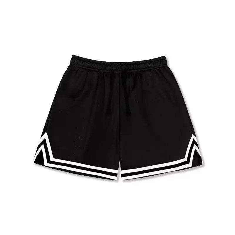 Men's polyester summer shorts with elastic waistband in loose sports style available in multiple colours