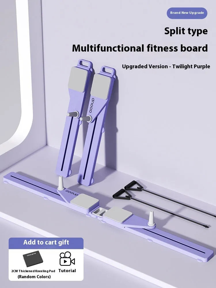 Purple multifunctional split ski machine trainer with PP plastic frame and supine board function
