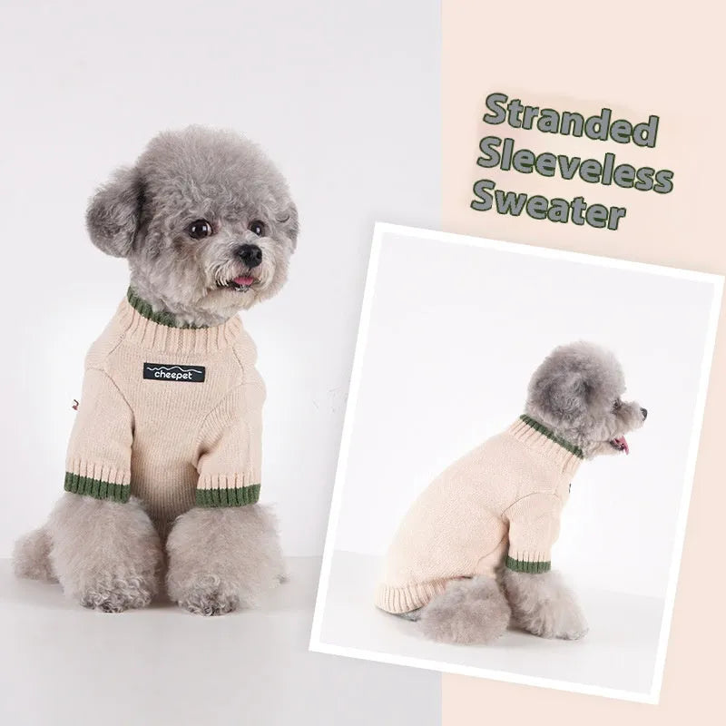 Wool British style pet sweater for dogs and cats in various colours and sizes