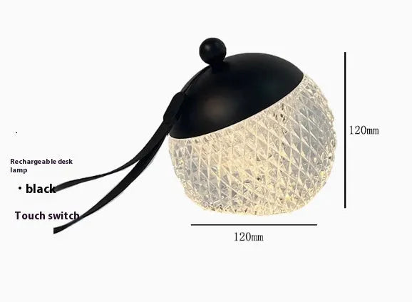 Portable dimmable touch control night lamp in minimalist European style design