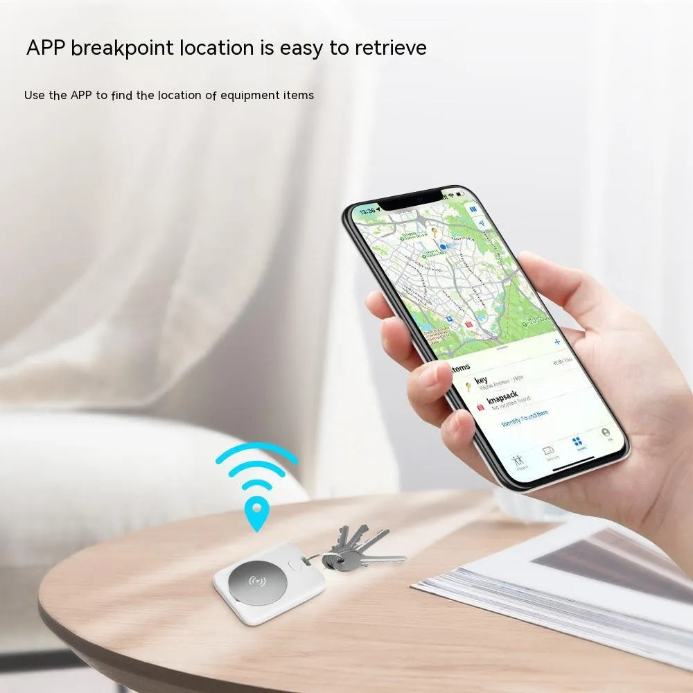 White pet tracking device for Apple users with portable wearing method
