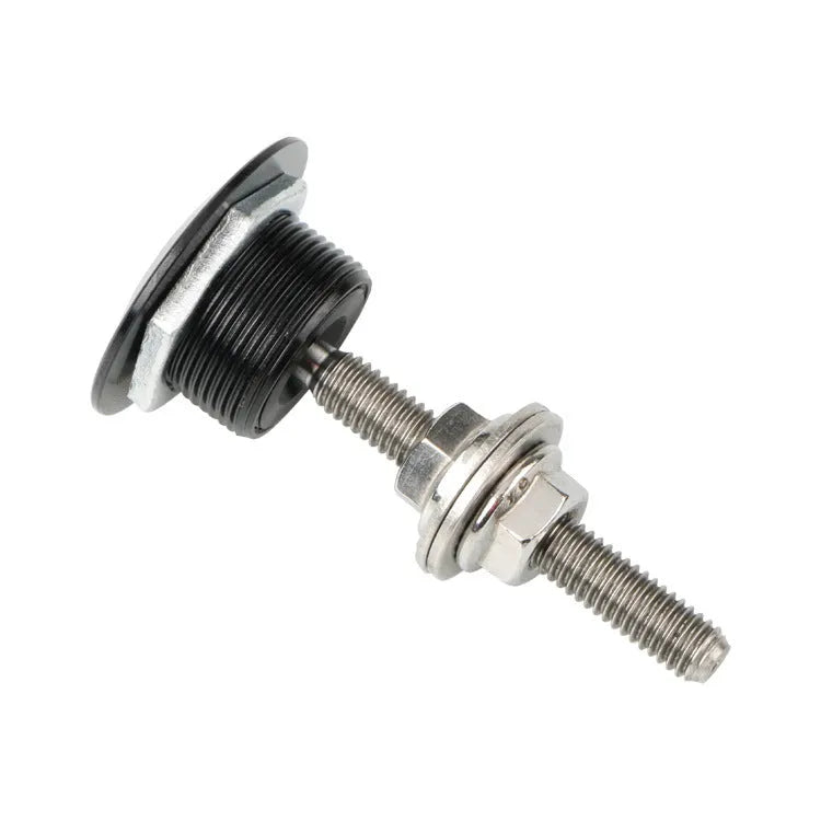 30mm aluminium alloy button-type car engine cover lock in silver, black, gold, blue, and red colour options.