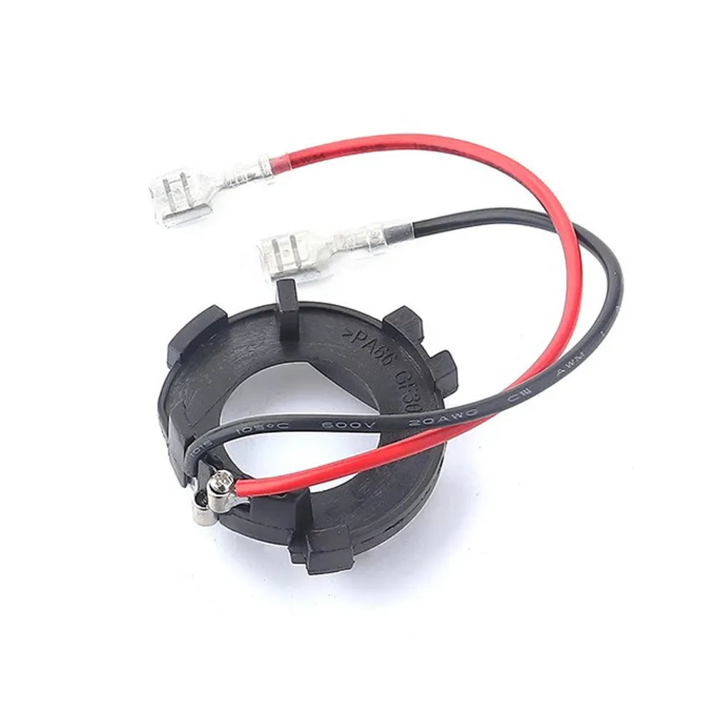 Black H7 LED headlight adapter bracket for Volkswagen Golf Jetta halogen to LED conversion