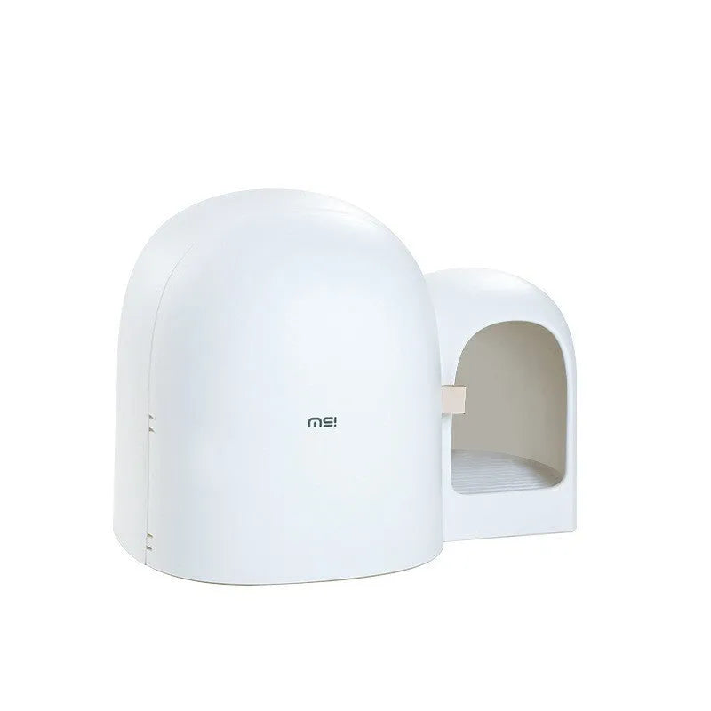 Fully enclosed oversized cat litter box in Moss Green colour
