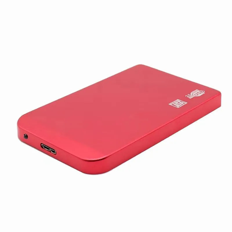 USB 3.0 solid state mobile hard disk with metal shell in black, blue, red, and silver colours