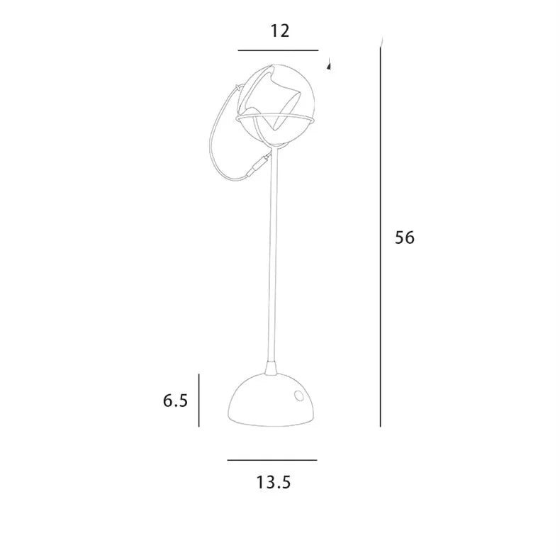 Glass shade dimmable desk lamp with touch switch control and LED lighting