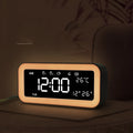 American style rectangular LED atmosphere alarm clock with multicoloured lighting in blue colour option