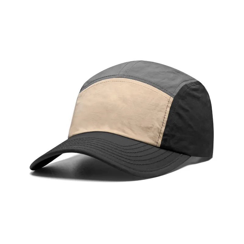Men's curved brim baseball cap in cotton polyester fabric available in four colours