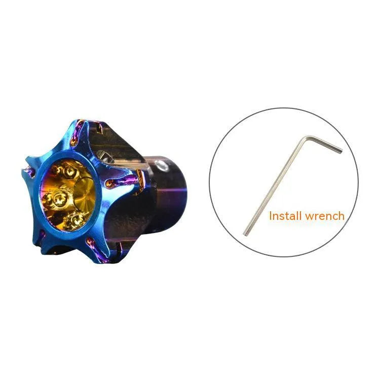 T6 aluminium motorcycle key cover in hexagonal, pentagram and plum blossom designs for 1.6x9mm keys