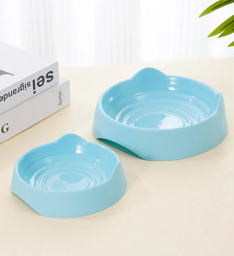 Ceramic dog slow feeder bowl with maze pattern in blue, green, or pink colour for small medium large breed puppies