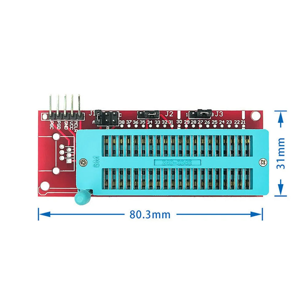 Offline simulation programmer burner device for ICD2, KIT3 and KIT3.5 microcontroller sockets