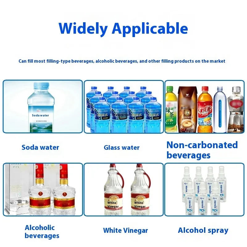 GFK280 model CNC automatic quantitative liquid filling machine on a workbench.