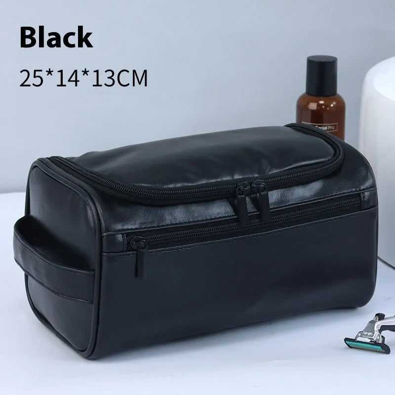 Waterproof cosmetic storage bag in European American retro style with large capacity interior