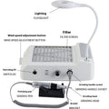 White multifunctional nail polishing machine with vacuum cleaner and four-in-one grinder system