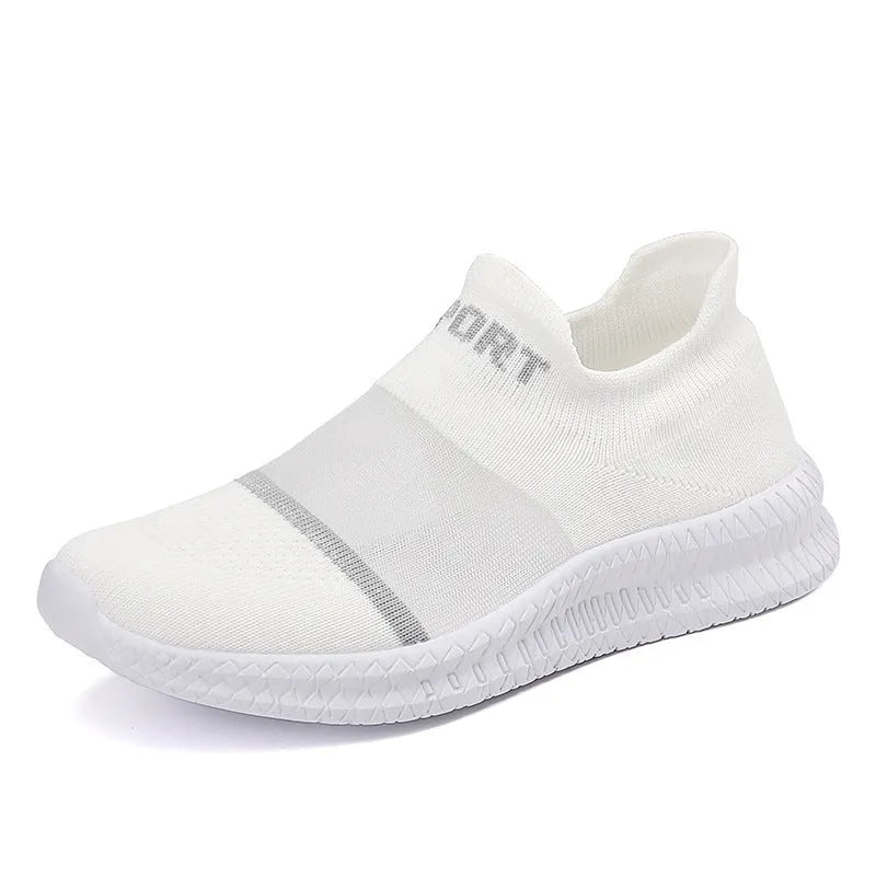 Flyknit sock shoes with tassel laces and hollow design in khaki colour