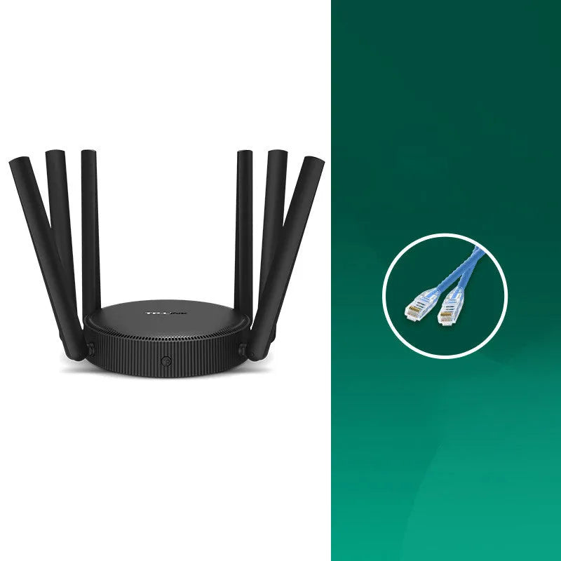 TL-WDR7661 AC1900 Gigabit wireless router with non-detachable antennas on a desk