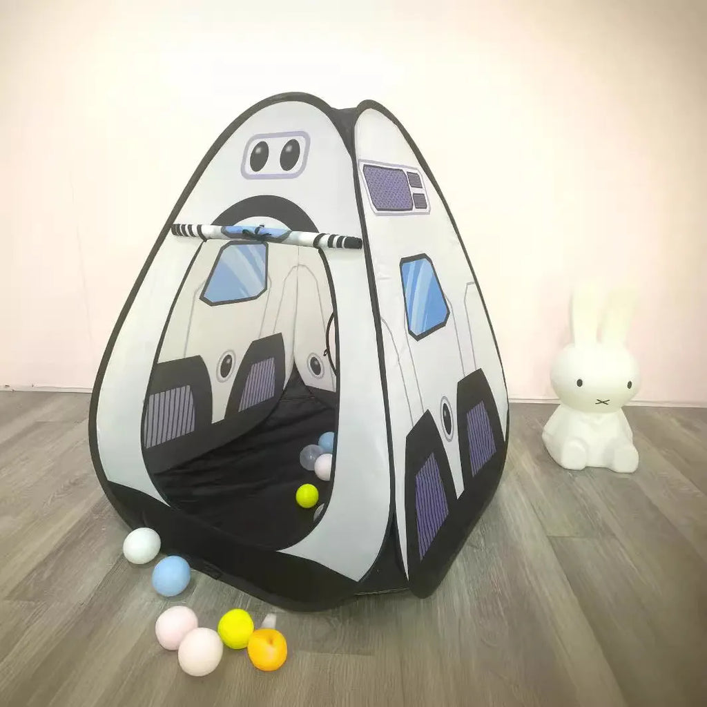 Foldable children's tent indoor game house robot three-piece set with tunnel and triangle on floor