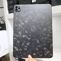 Real carbon fibre flat hard case cover for Apple iPad Pro 11 in a plaid pattern.
